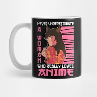 Woman Really Loves Anime Merch Anime Girl Otaku Gift Anime Mug